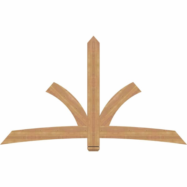 Ekena Millwork Davenport Timber Gable Bracket, Western Red Cedar, 84"W x 49"H x 1 1/2"D x 5 1/2"F, 14/12 Pitch GBW084X49X0206DAV00SWR - main